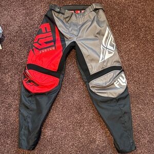 Fly Racing Kids' Red and Gray Pants